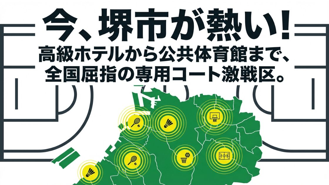 堺市は高級ホテルから公共体育館まで揃う全国屈指のピックルボール専用コート激戦区であることの紹介