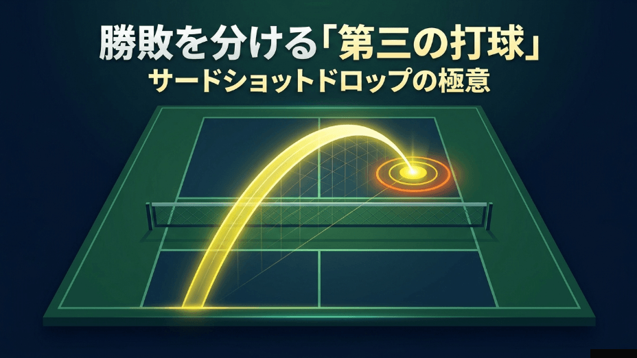 勝敗を分ける第三の打球、サードショットドロップの極意を示すタイトル画像